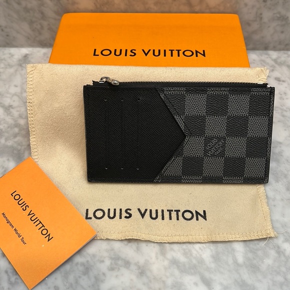 Louis Vuitton Other - NWOT Authentic LV Coin Card Holder in Damier Graphite Canvas. 3.1x5.7x0.4